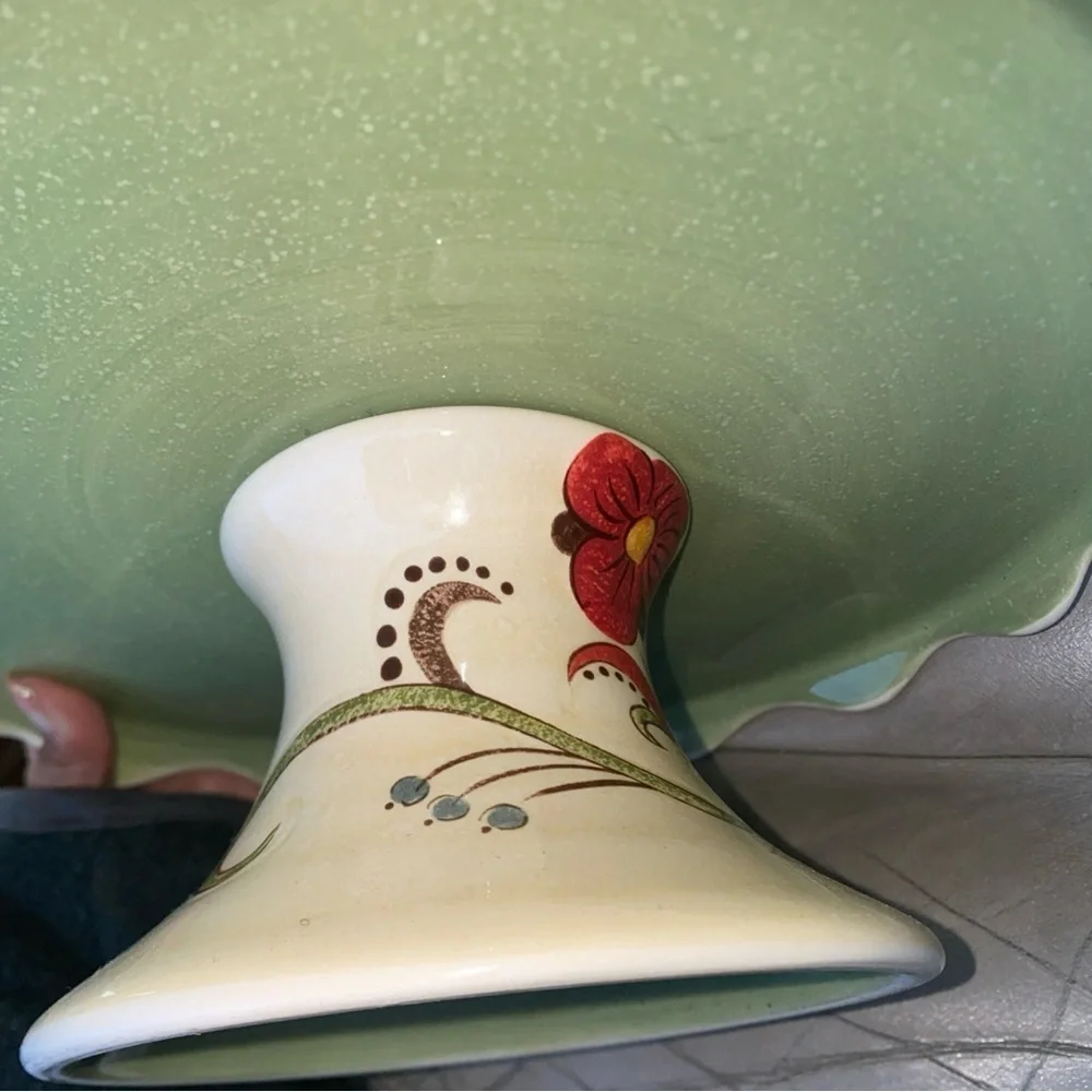 Pier 1‎ Earthware Carynthum Vintage Cake Stand Discontinued RARE